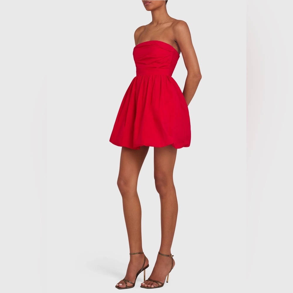 Amanda Uprichard Oscar Dress in Red | SZ XS - Picture 2 of 7